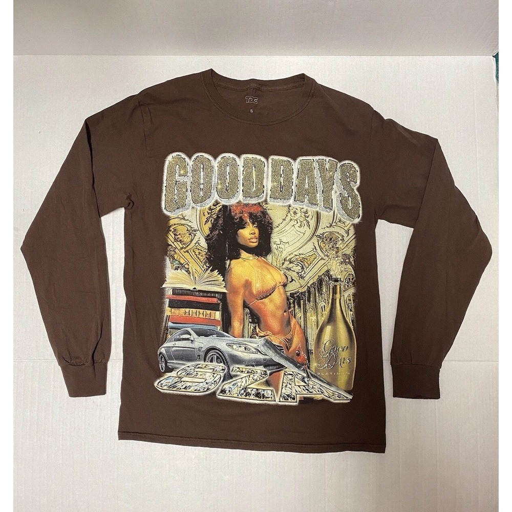 SZA Good Days Brown Long‎ Sleeve Tour Shirt TDE Size Small RARE